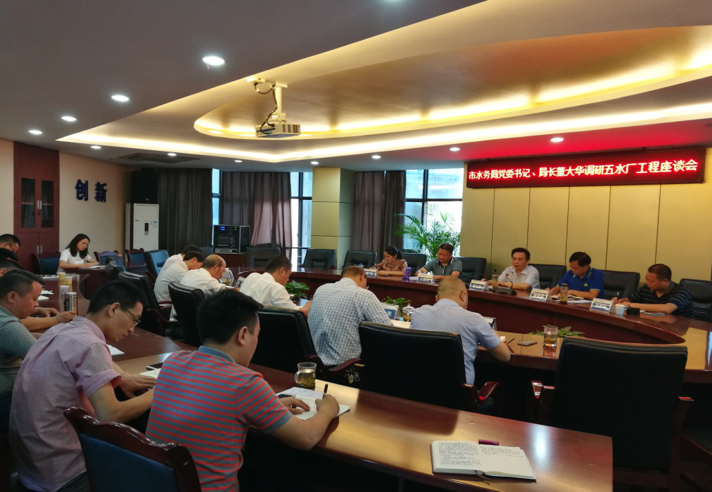 市水務(wù)局黨委書記、局長董大華一行調(diào)研五水廠工程